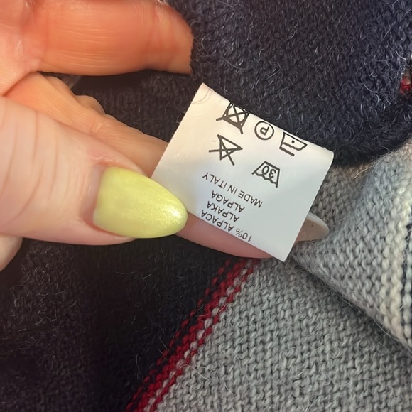 Green Coast Yachting Outfits Sweater Quarter Zip Merino Wool Alpaca Blend Italy - Picture 8 of 10